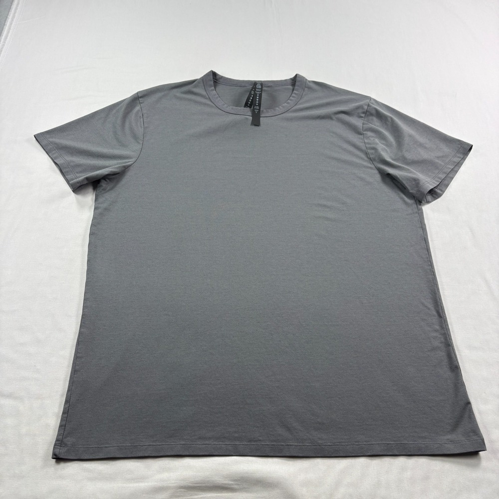 Lululemon Shirt Mens XL Gray Fundamental Tee Short Sleeve Crew Neck Stretch Tech